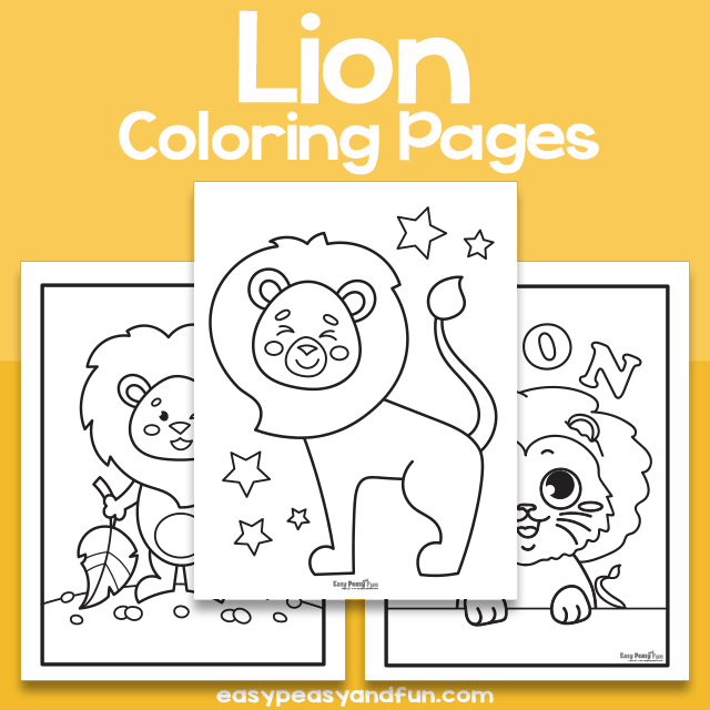 Lion coloring pages â easy peasy and fun hip