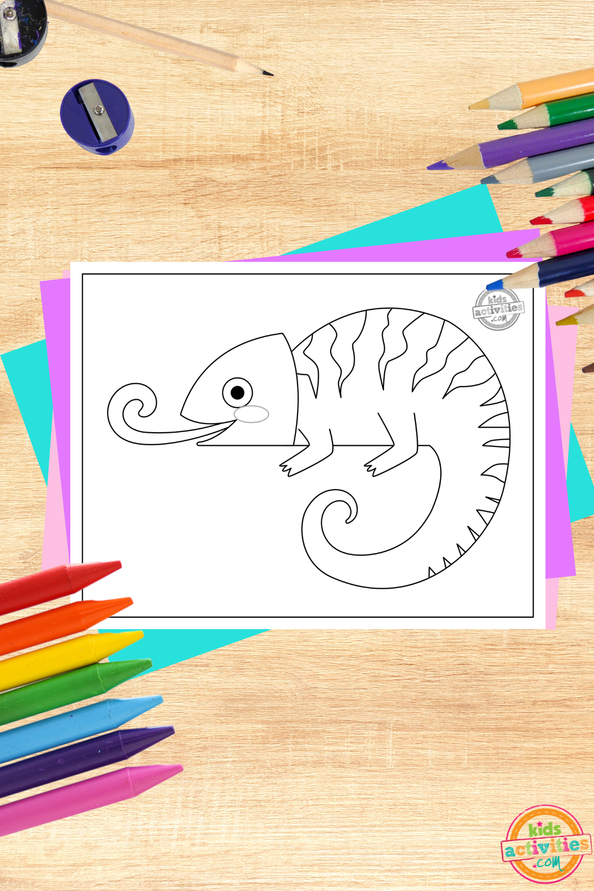 Cute printable chameleon coloring pages kids activities blog