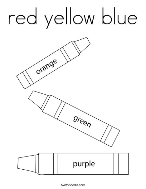 Red yellow blue coloring page