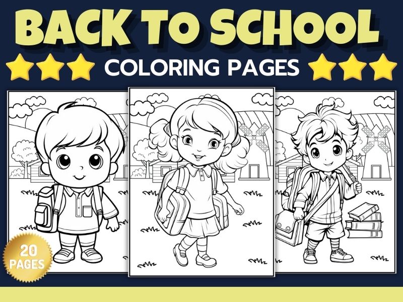 Printable kids at school coloring pages sheets
