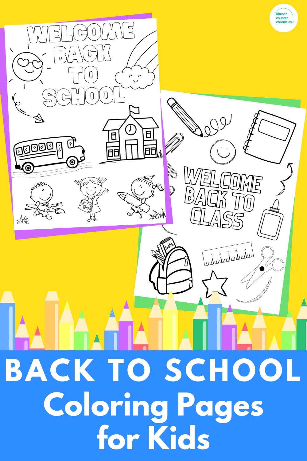 Free printable back to school coloring pages