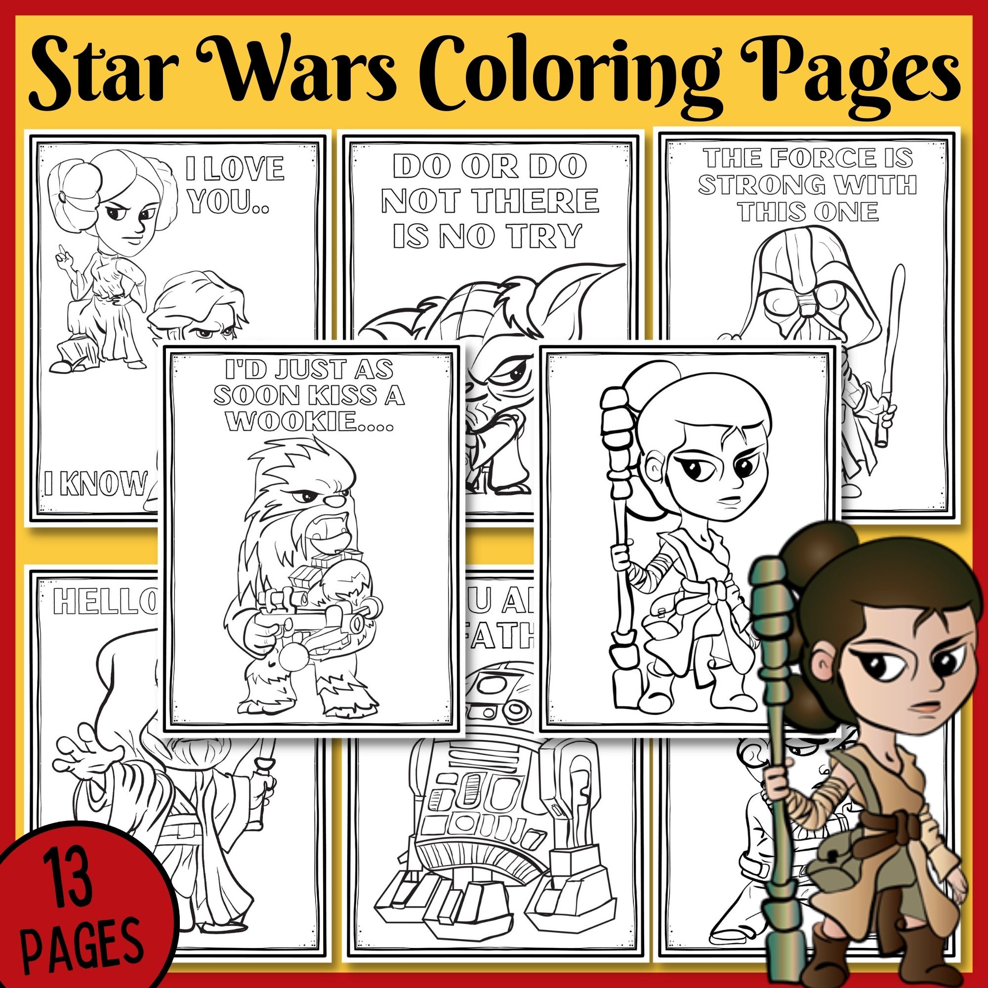 Star wars coloring pages printable star wars day activities made by teachers