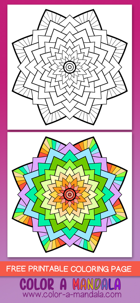 Star mandala coloring page m