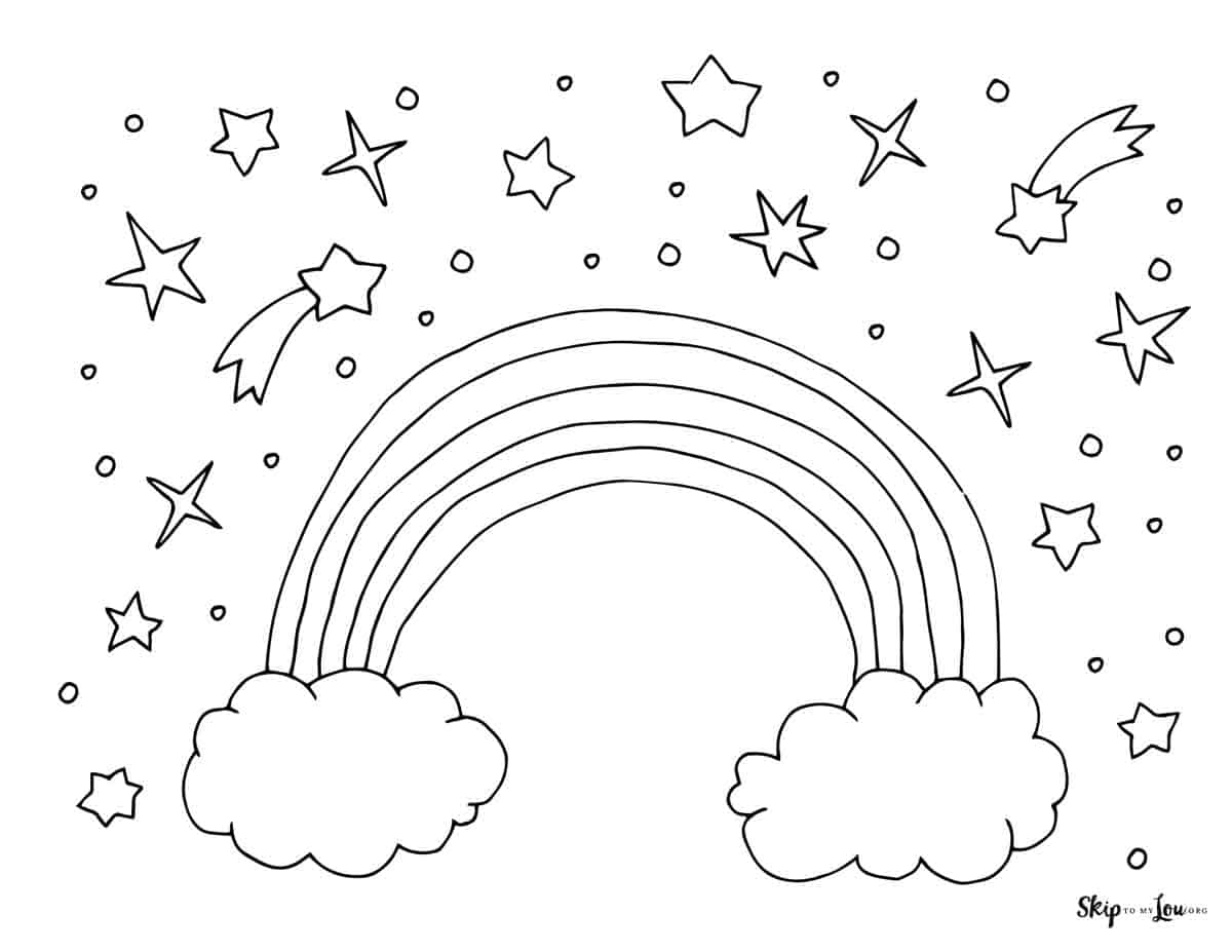 Rainbow coloring pages skip to my lou