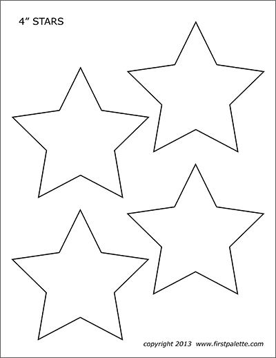 Stars free printable templates coloring pages