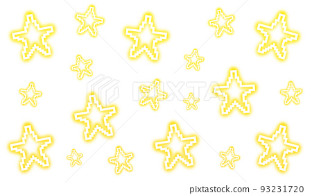 Shining dot picture star pattern yellow