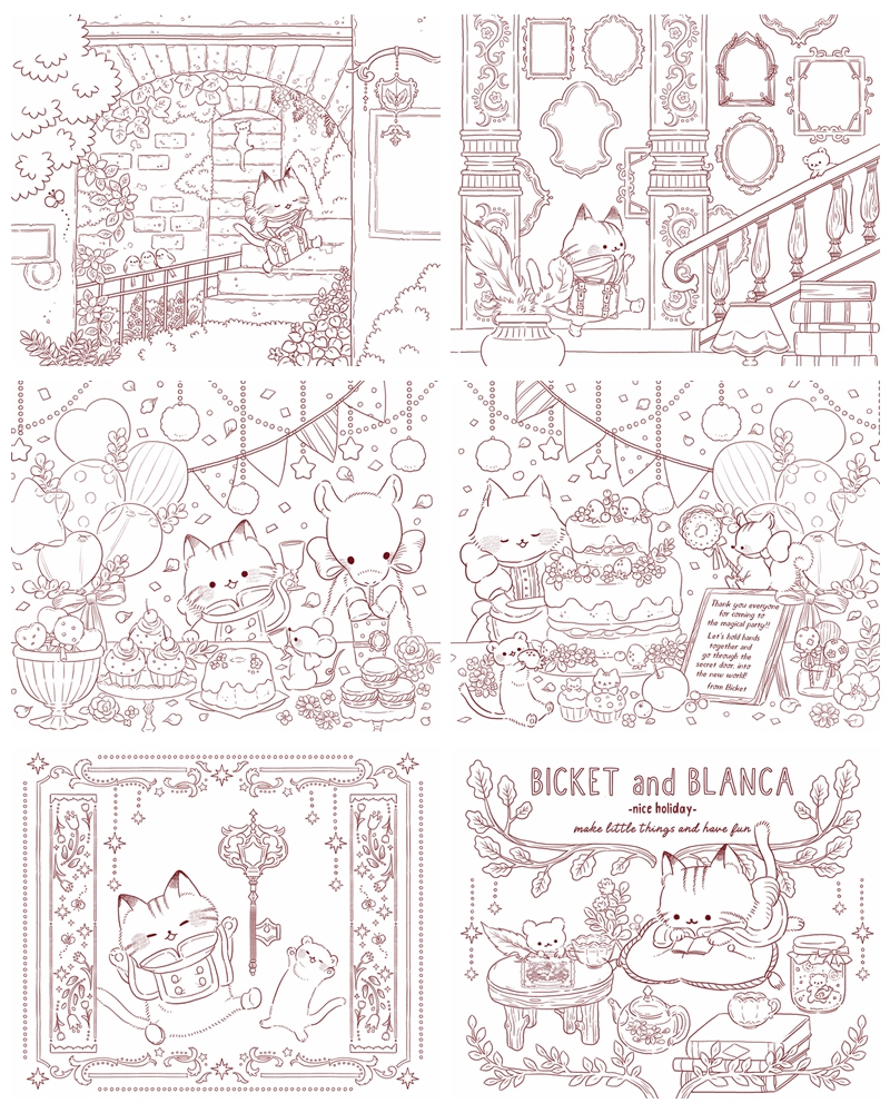 A cats little store and the magic key coloring book by moco â