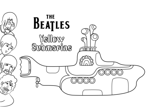 The beles yellow submarine cover art coloring page free printable coloring pages tuajes de los beles submarino para colorear beles