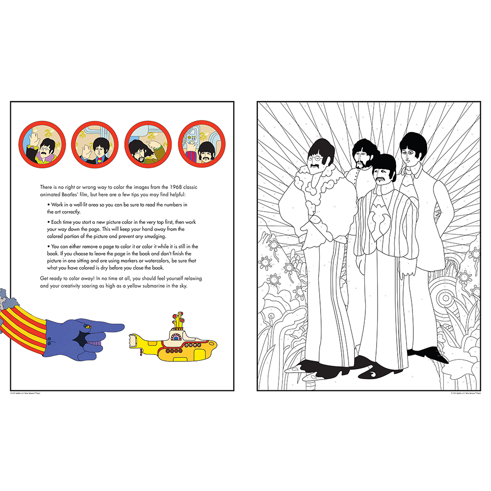 The beatles x insight editions yellow submarine color by numbers â the beatles official store