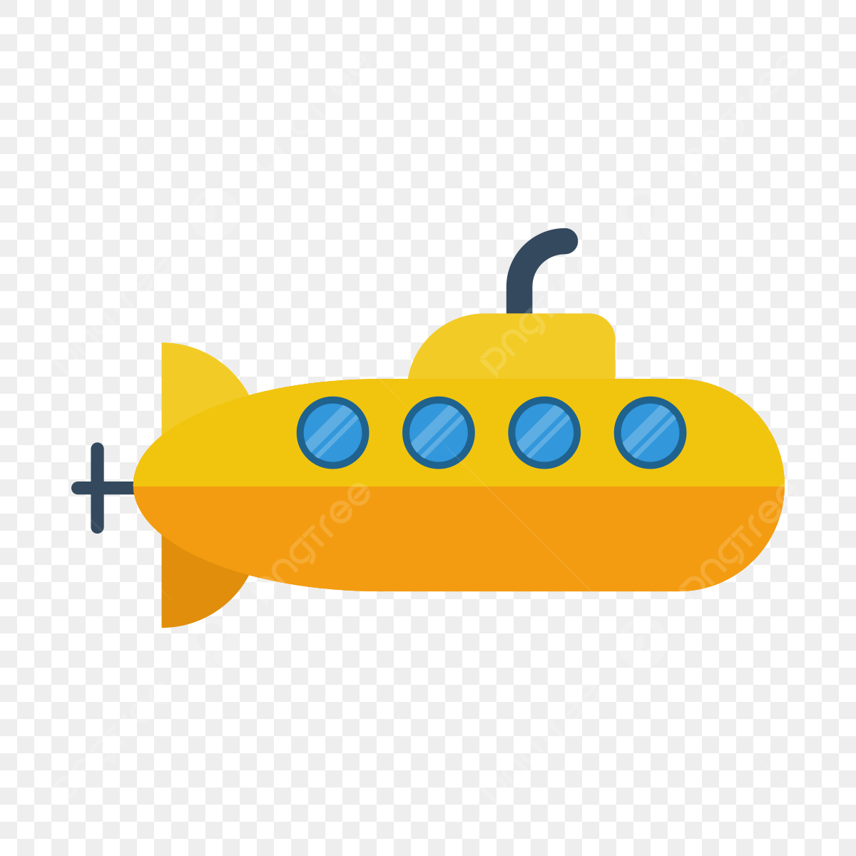 Yellow submarine png vector psd and clipart with transparent background for free download