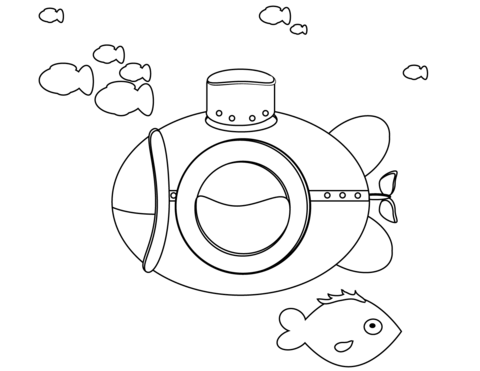 Submarine coloring page free printable coloring pages