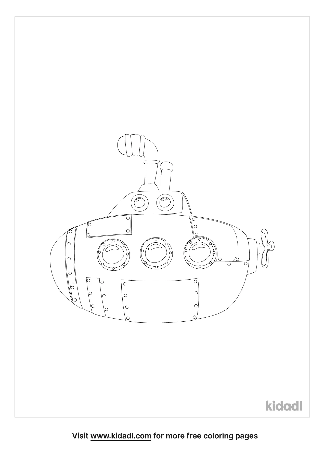 Free yellow submarine coloring page coloring page printables