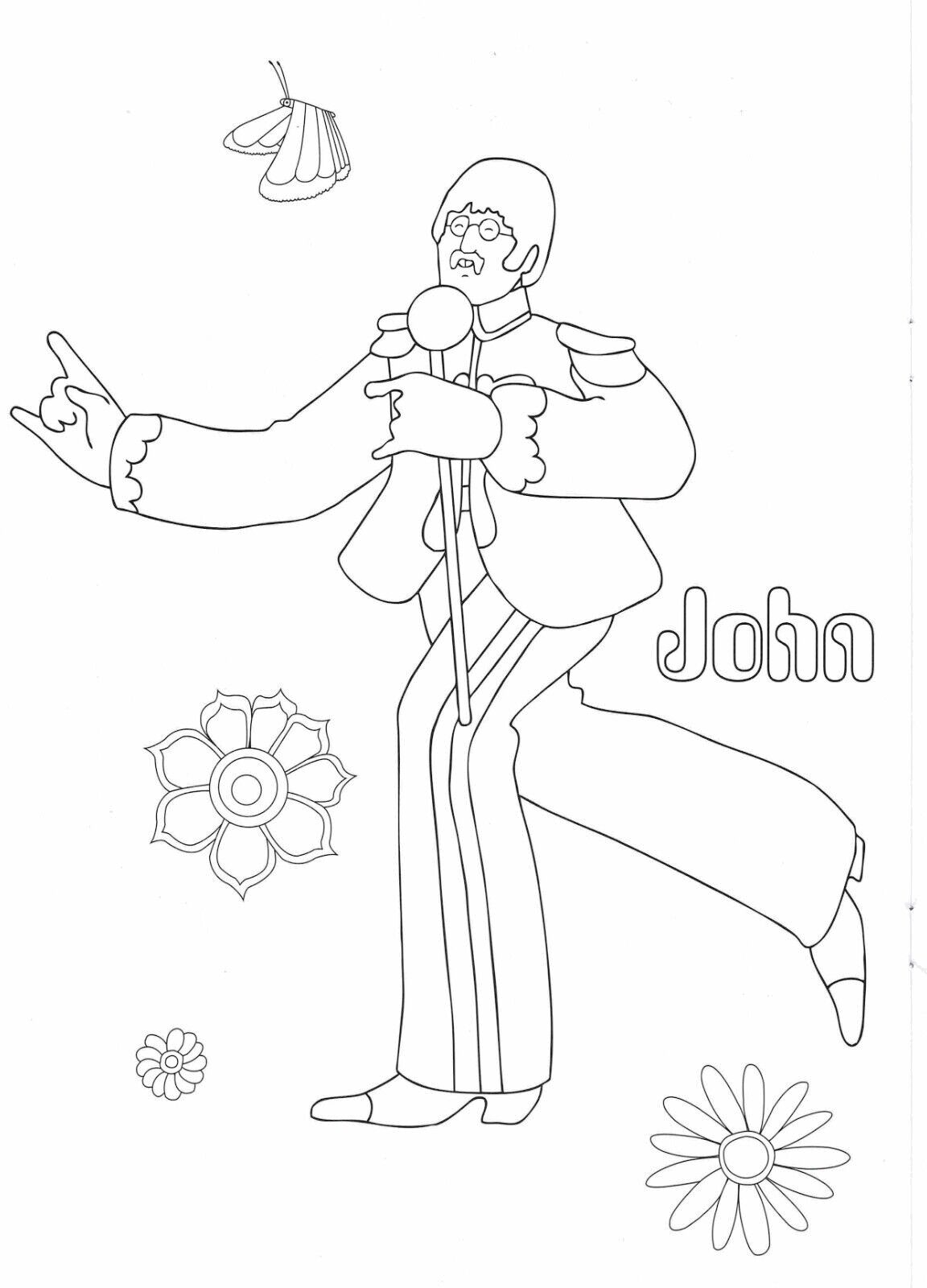 Beatles yellow submarine colouring book