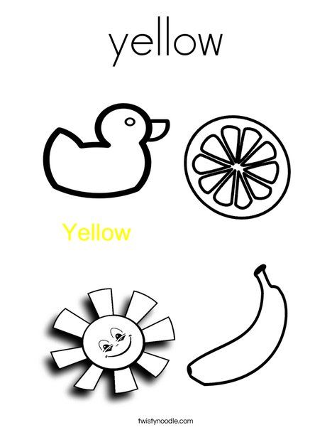 Yellow coloring page preschool coloring pages color worksheets for preschool coloring pages
