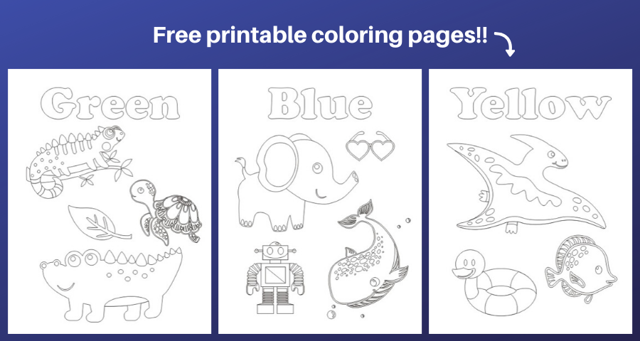 Free printable coloring pages about colors