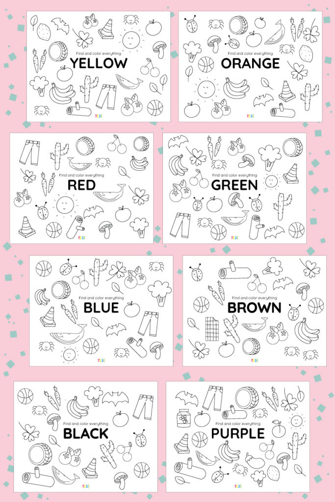 Printable coloring pages of colors
