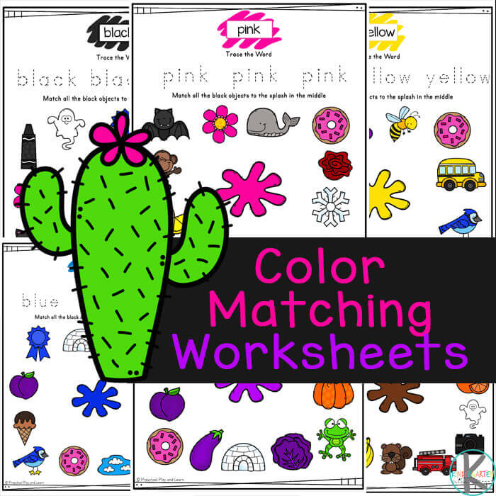 Free printable colour matching worksheets