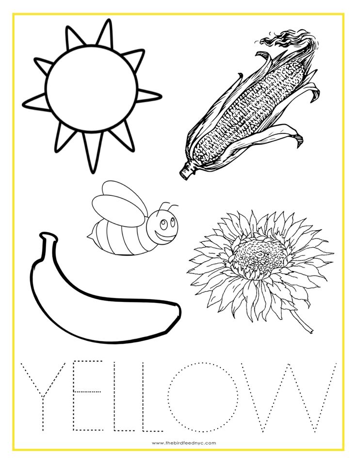 Best photos of yellow coloring page printable