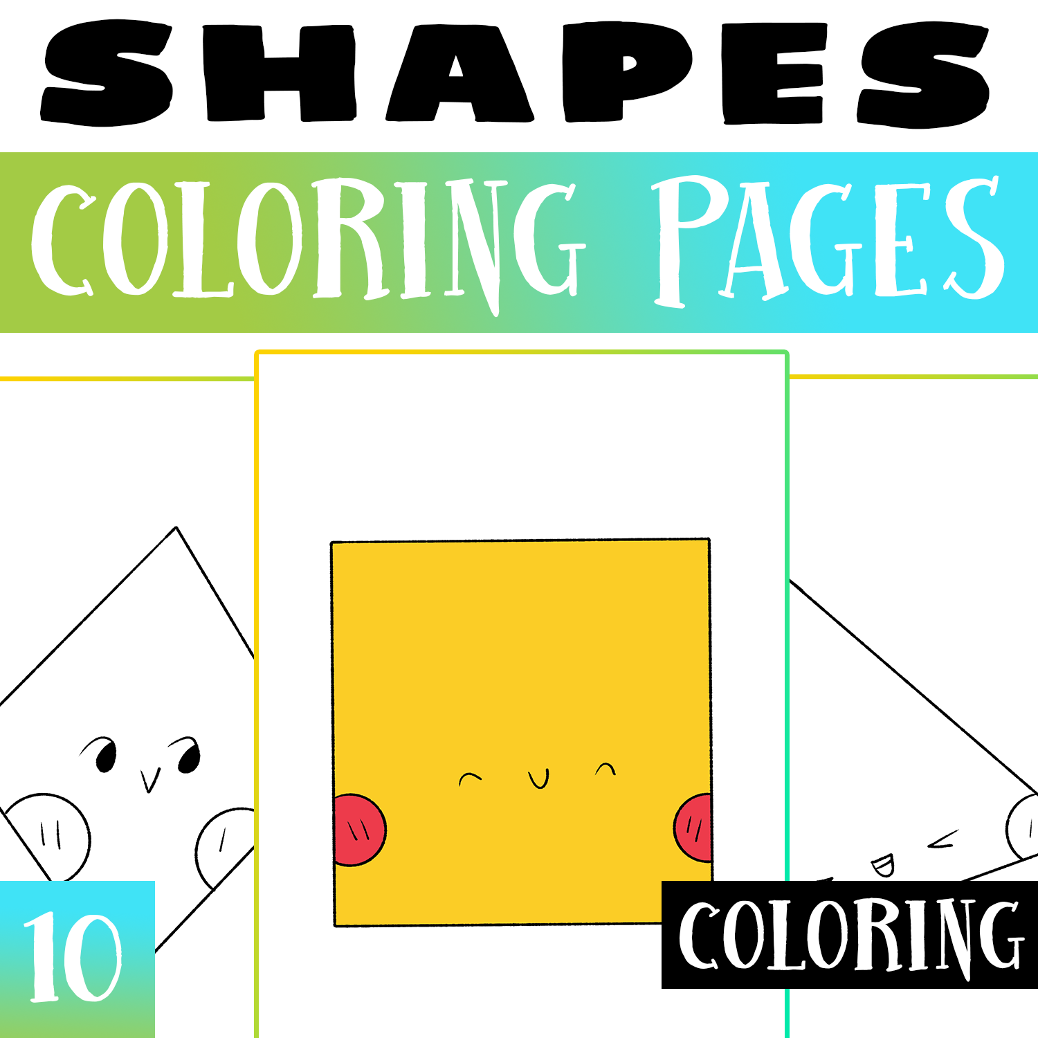 Shapes coloring pages worksheet activities shapes end of the year activity made by teachers