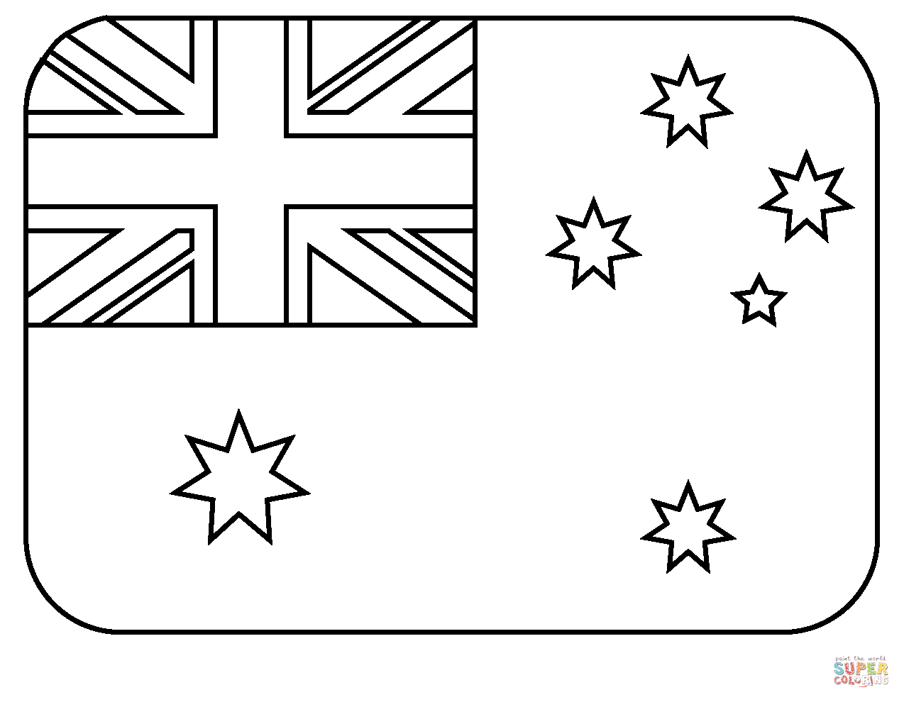 Flag of australia emoji coloring page free printable coloring pages