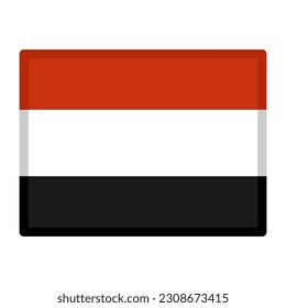 Yemen flag emoji icon flat design stock vector royalty free