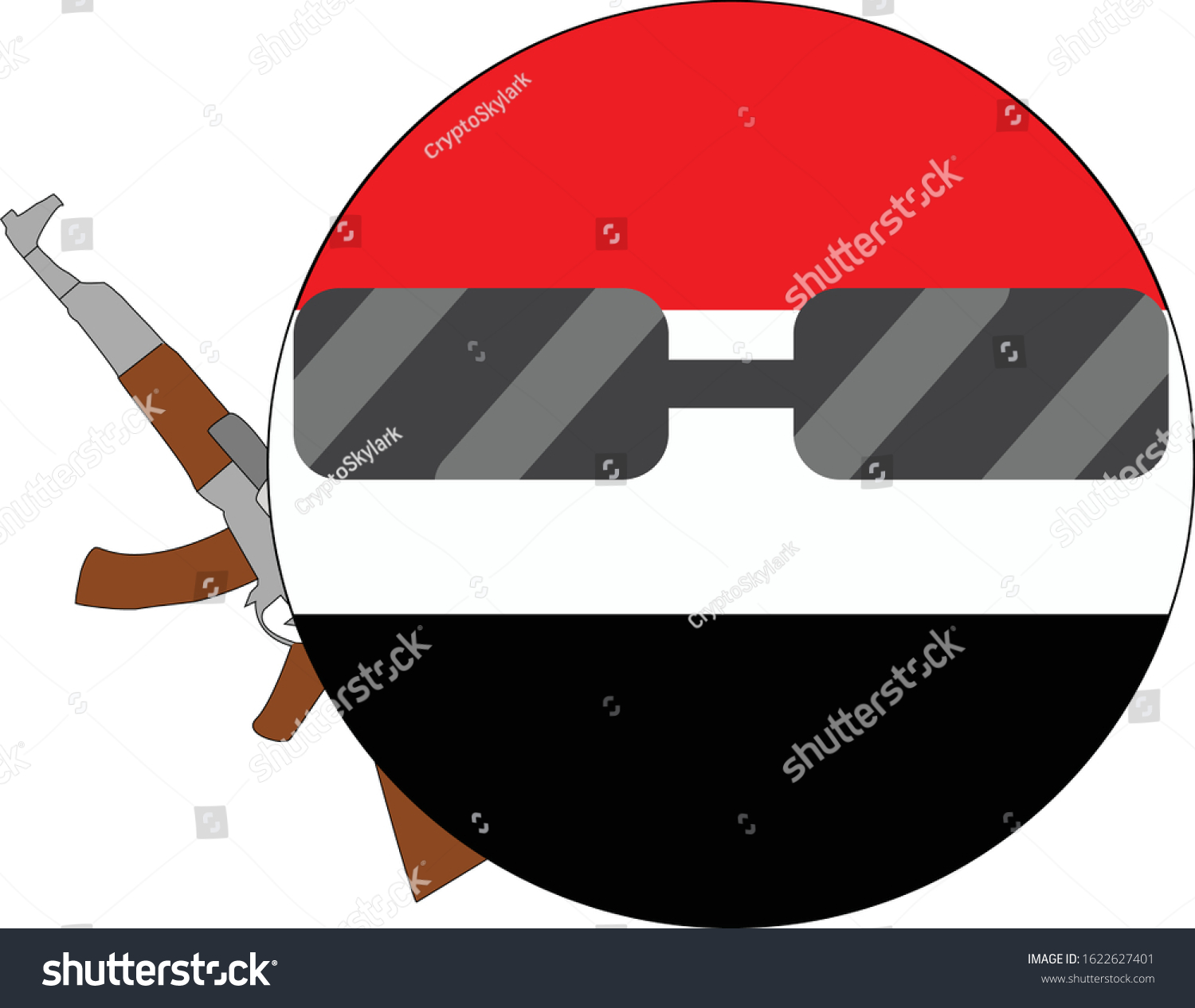 Cool yemen flag emoji round yemeni stock vector royalty free