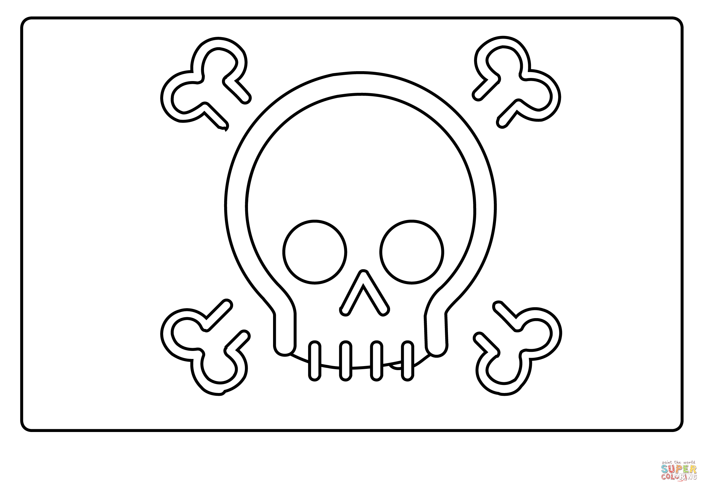 Pirate flag emoji coloring page free printable coloring pages