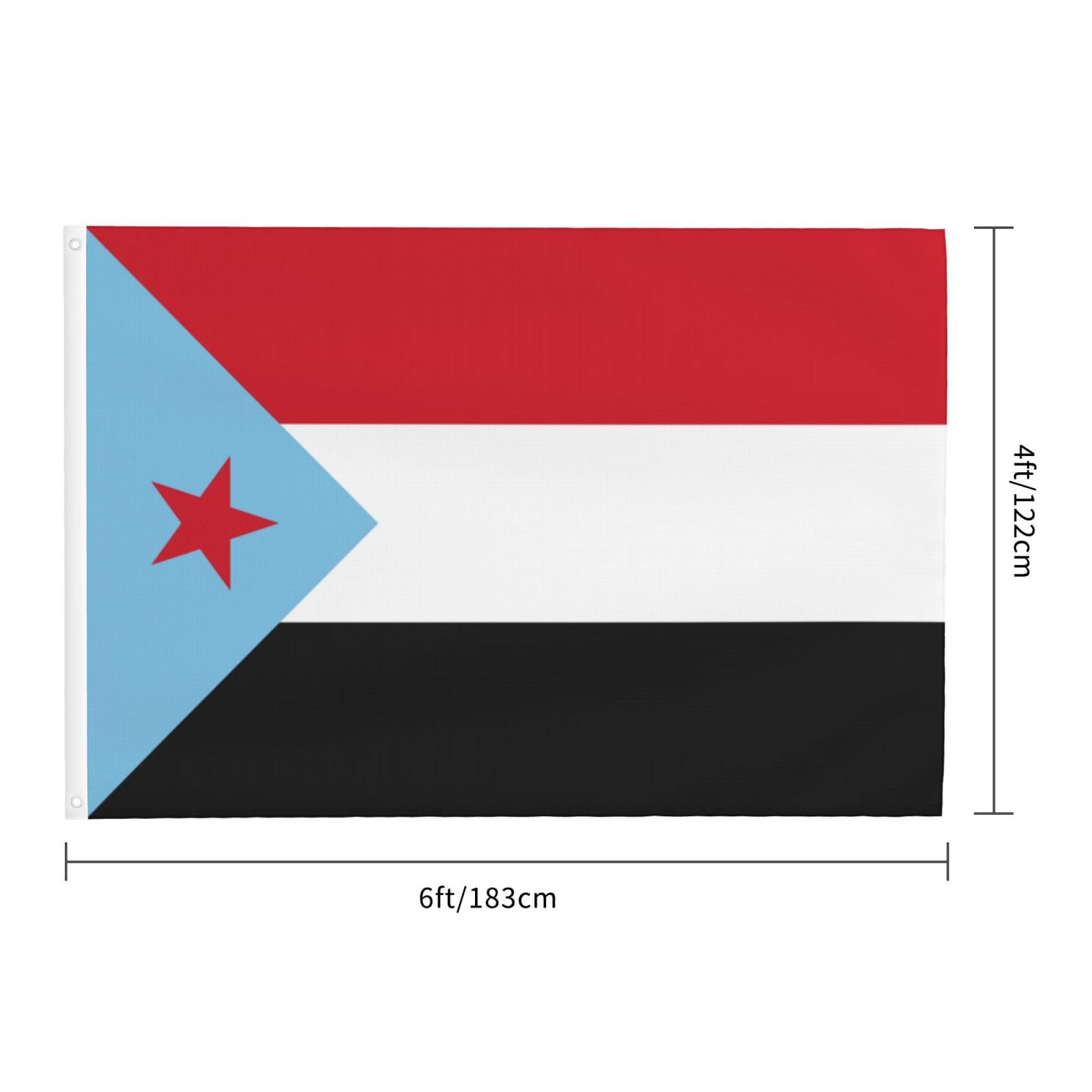 Qizyoqa flag of south yemen flag x ft double sided flags outdoor durable banner home yard decoration flag by flags patio lawn garden