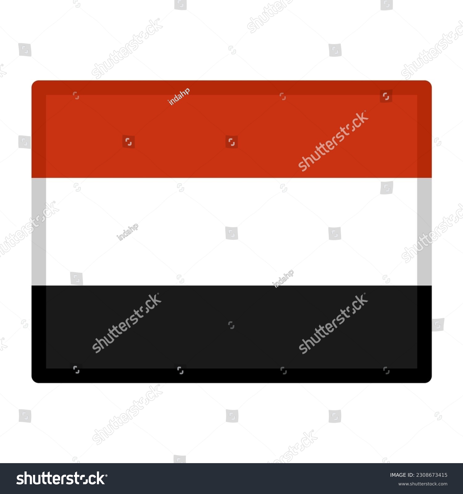 Yemen flag emoji icon flat design stock vector royalty free