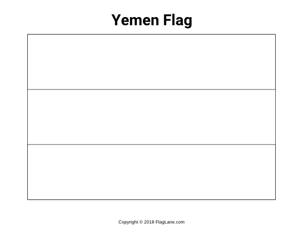 Free yemen flag coloring page