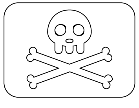 Pirate flag emoji coloring page free printable coloring pages