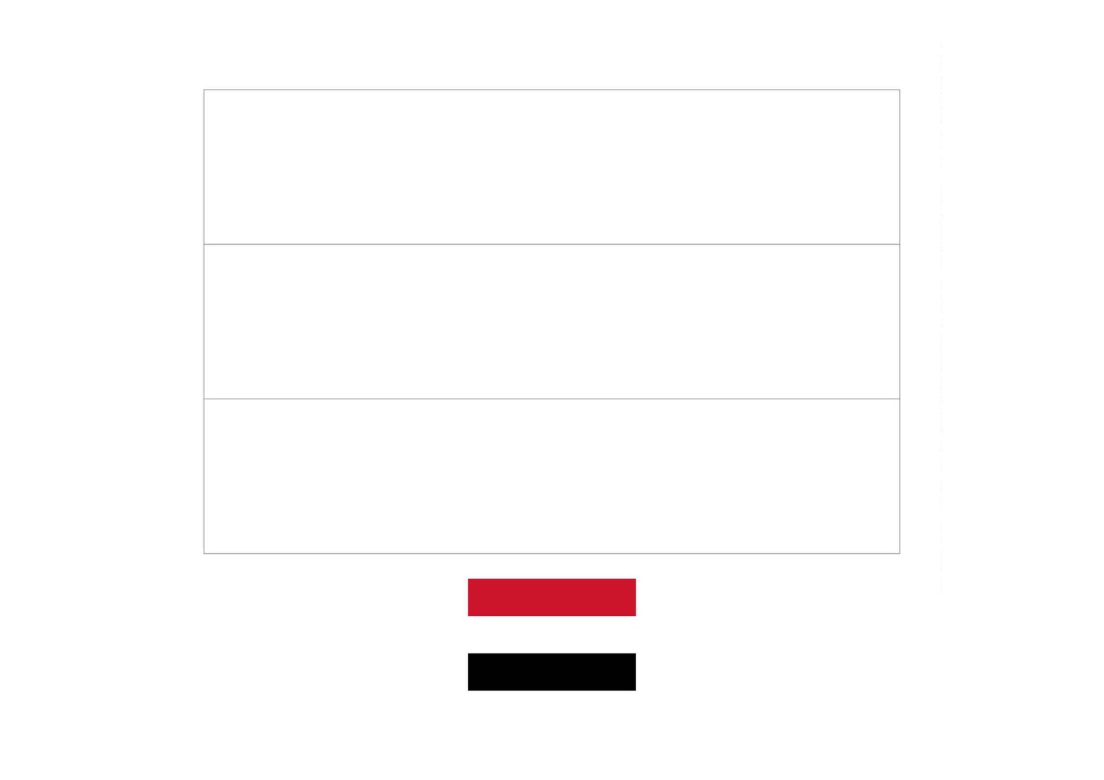 Flag of yemen coloring page