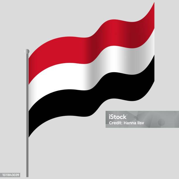 Yemen flag stock illustration