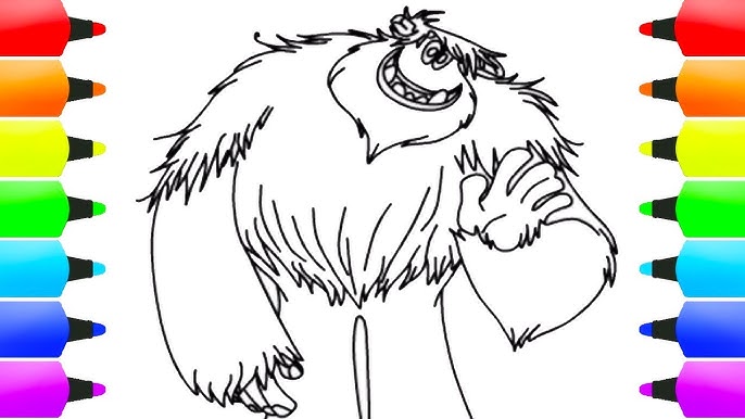 Learn draw coloring the bigfoot yeti yeti bigfoot coloring pages for kids