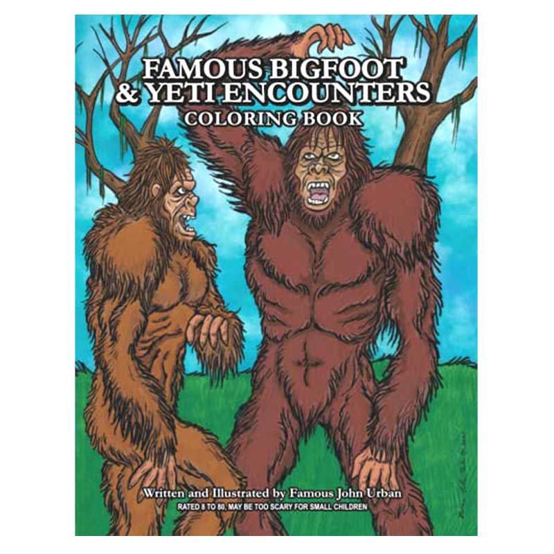 Famous bigfoot yeti encounters coloring book sasquatch the legend
