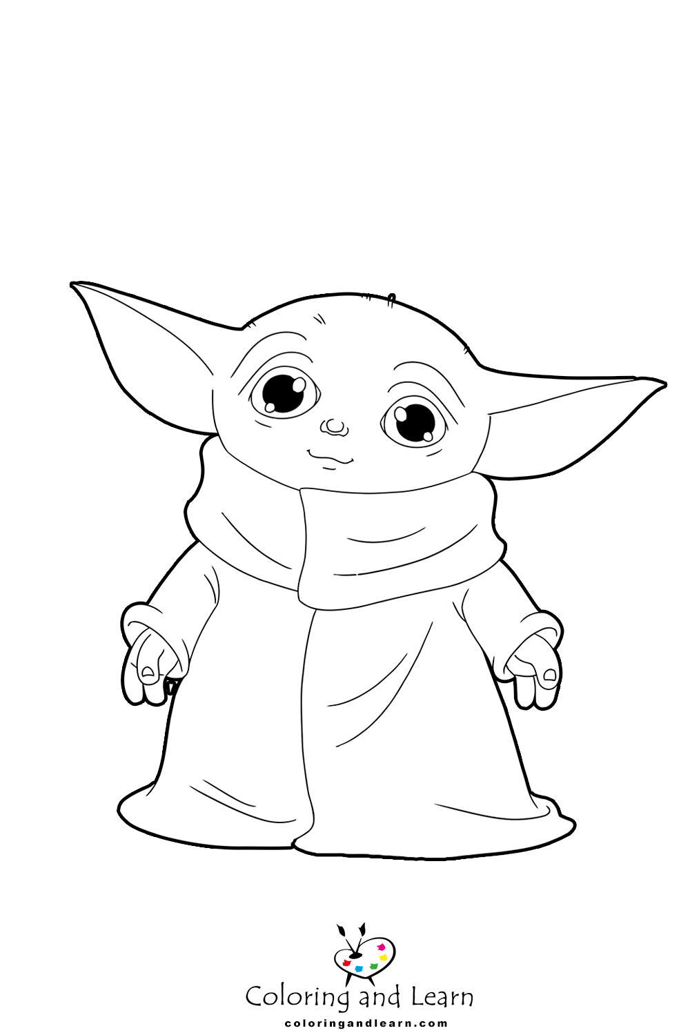 Baby yoda coloring pages