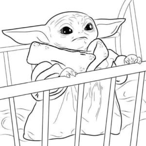 Baby yoda coloring pages printable for free download