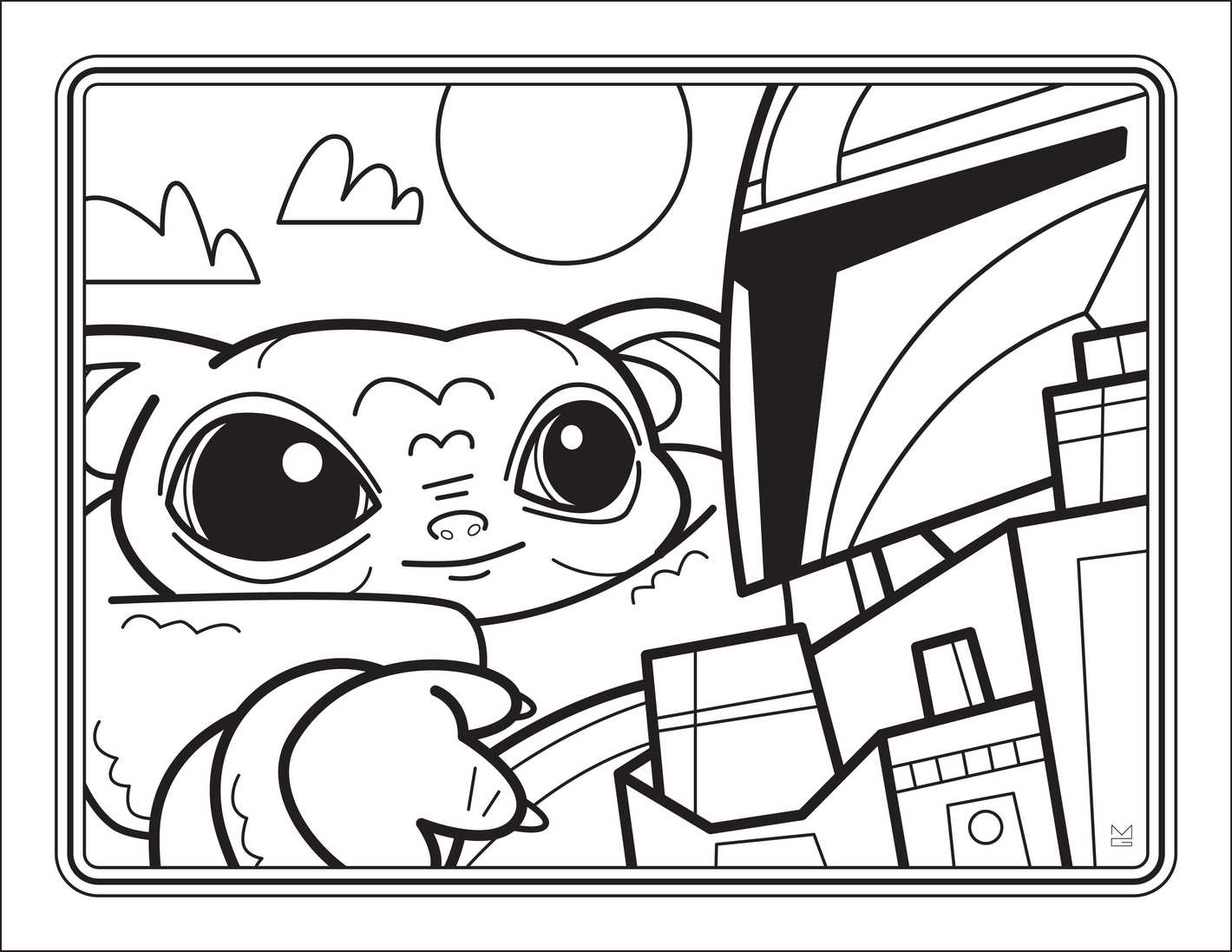 You can get a free downloadable baby yoda coloring book chip and pany