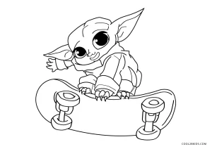 Free printable baby yoda coloring pages for kids