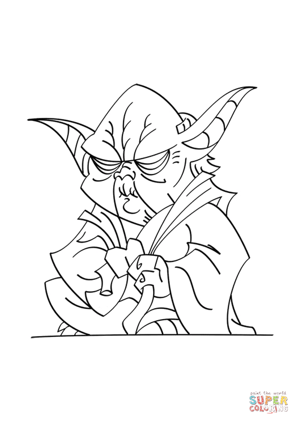 Yoda coloring page free printable coloring pages