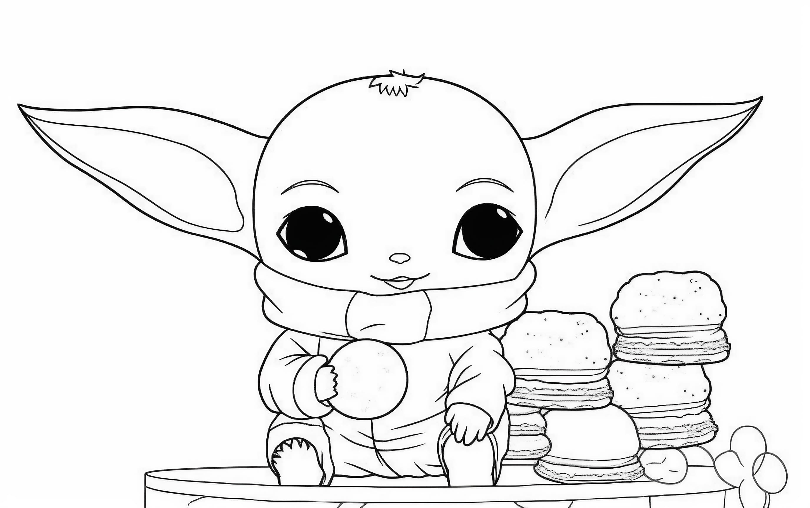 Baby yoda coloring pages for free printable