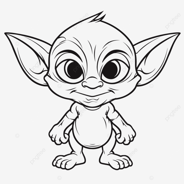 Baby yoda coloring page outline sketch drawing vector baby drawing wing drawing ring drawing png and vector with transparent background for free download