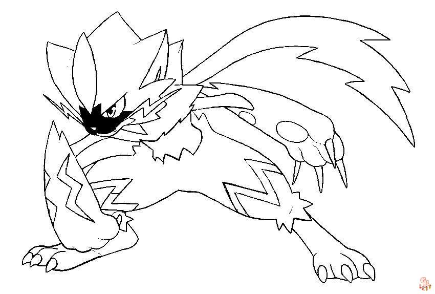 Discover the excitement of pokemon zeraora coloring pages