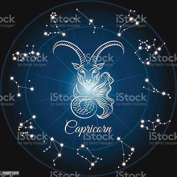 Zodiac capricorn sign stock illustration
