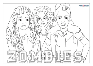 Free printable disney zombie coloring pages for kids