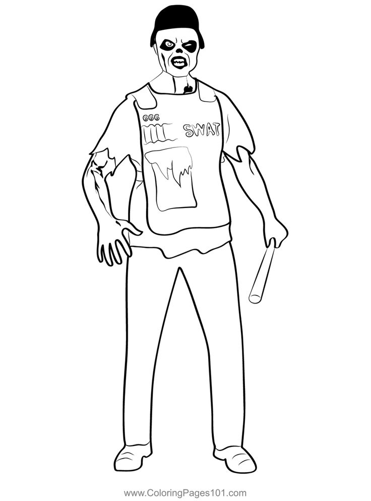 Zombie coloring page in coloring pages zombie zombie