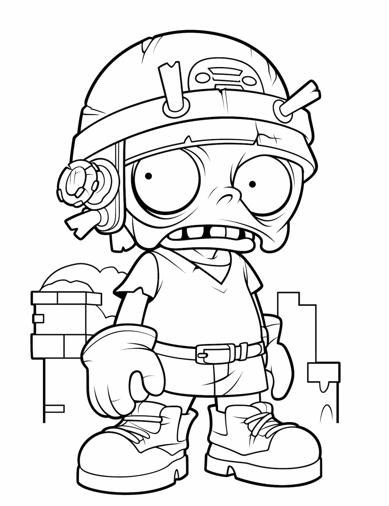 Captivating zombie coloring pages for kids and adults
