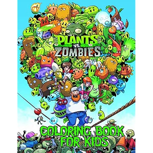 Plants vs zombies coloring book over funny coloring pages for kids to creative morga ricky books