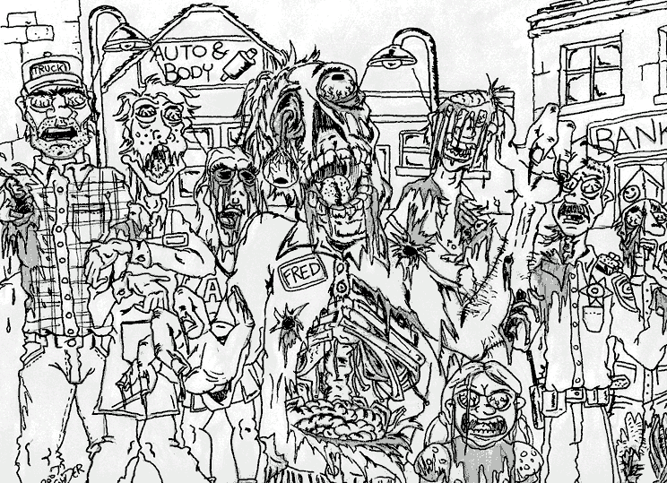 Zombie coloring pages