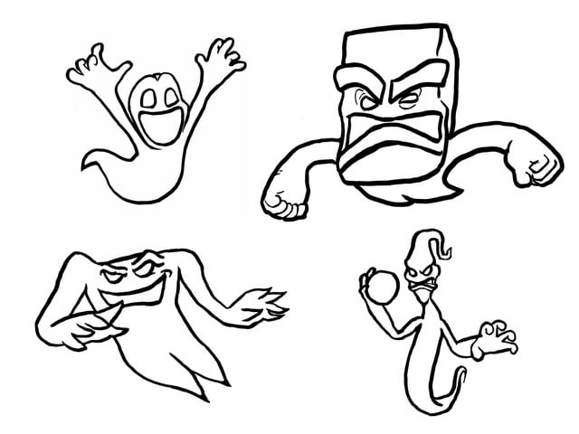 Ghosts coloring pages oc rluigismansion